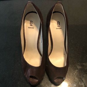 Brown Bakers Payton Peep Toe Pump High Heel